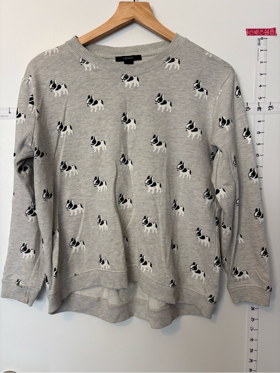 Forever 21 Other - Forever 21 Men's Light Gray French Bulldog Crewneck Sweatshirt